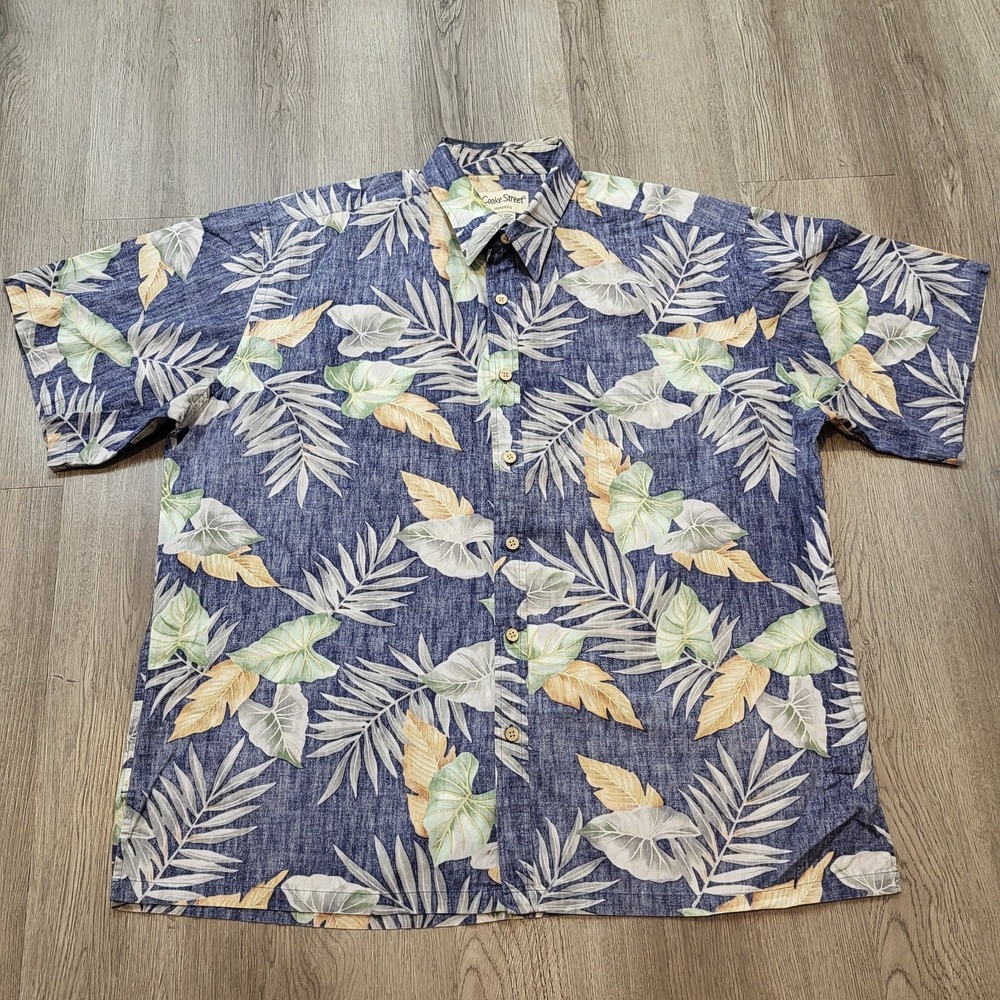 Cooke Street Honolulu 100% Cotton Hawaiian‎ Print Button Pocket Shirt Size 2XL - Picture 6 of 9